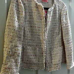 Kate Spade NWT Tweed Jacket - Cream Multicolor